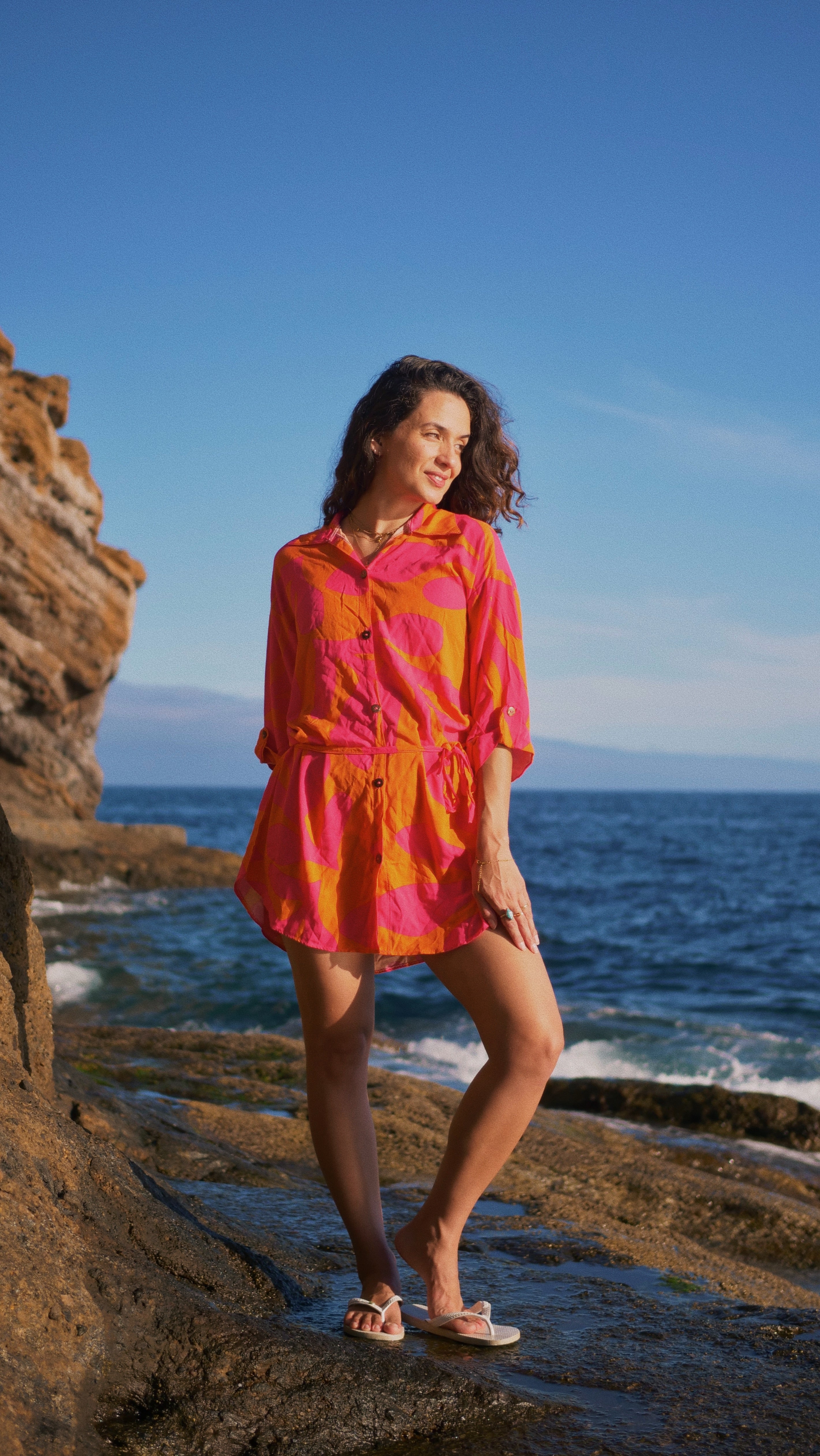 AURA CHEMISE – Fluid Viscose Beach Cover-Up