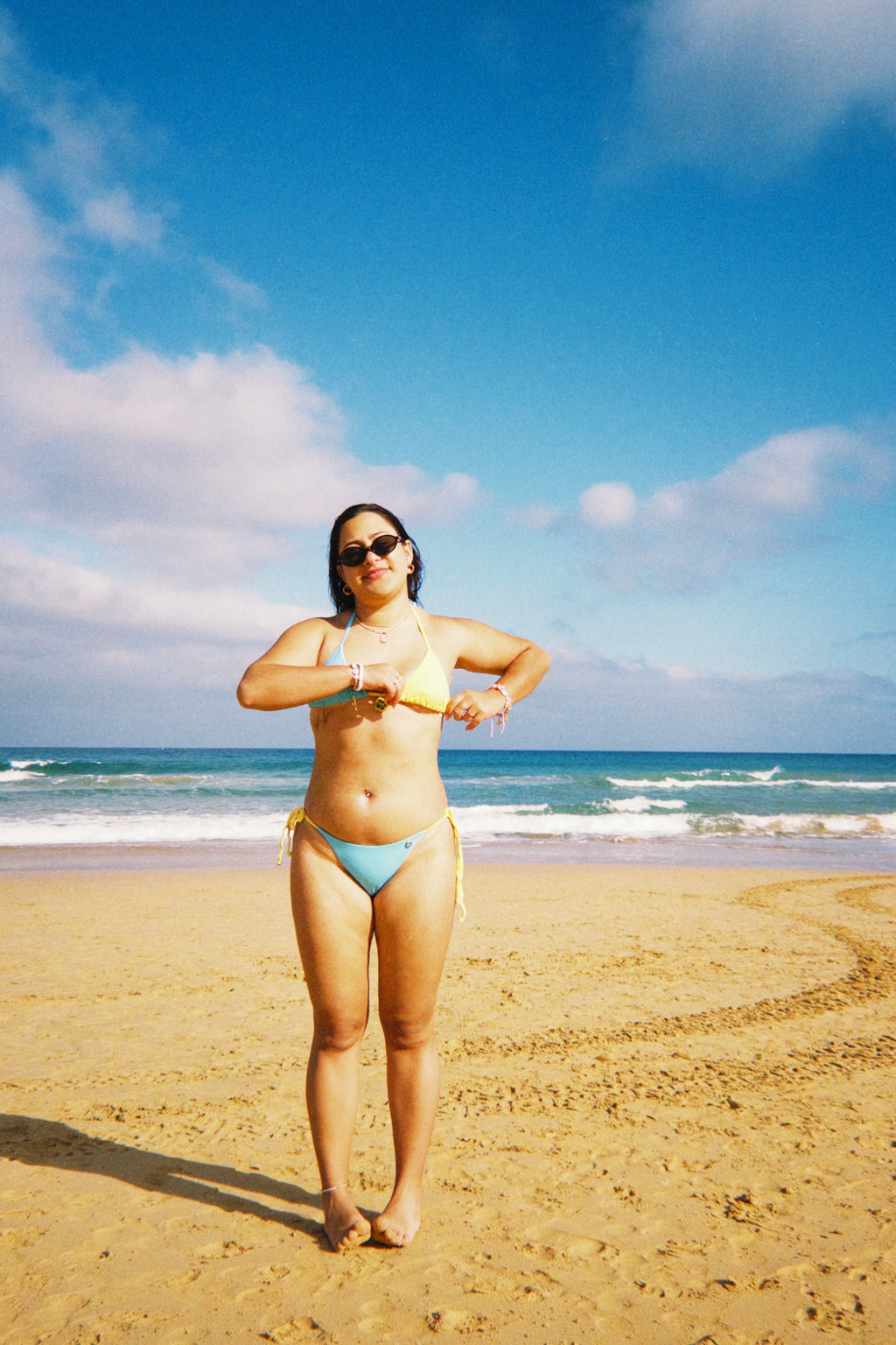 BIQUÍNI CARNEIROS – Half-and-Half Pastel & Side-Tie Triangle
