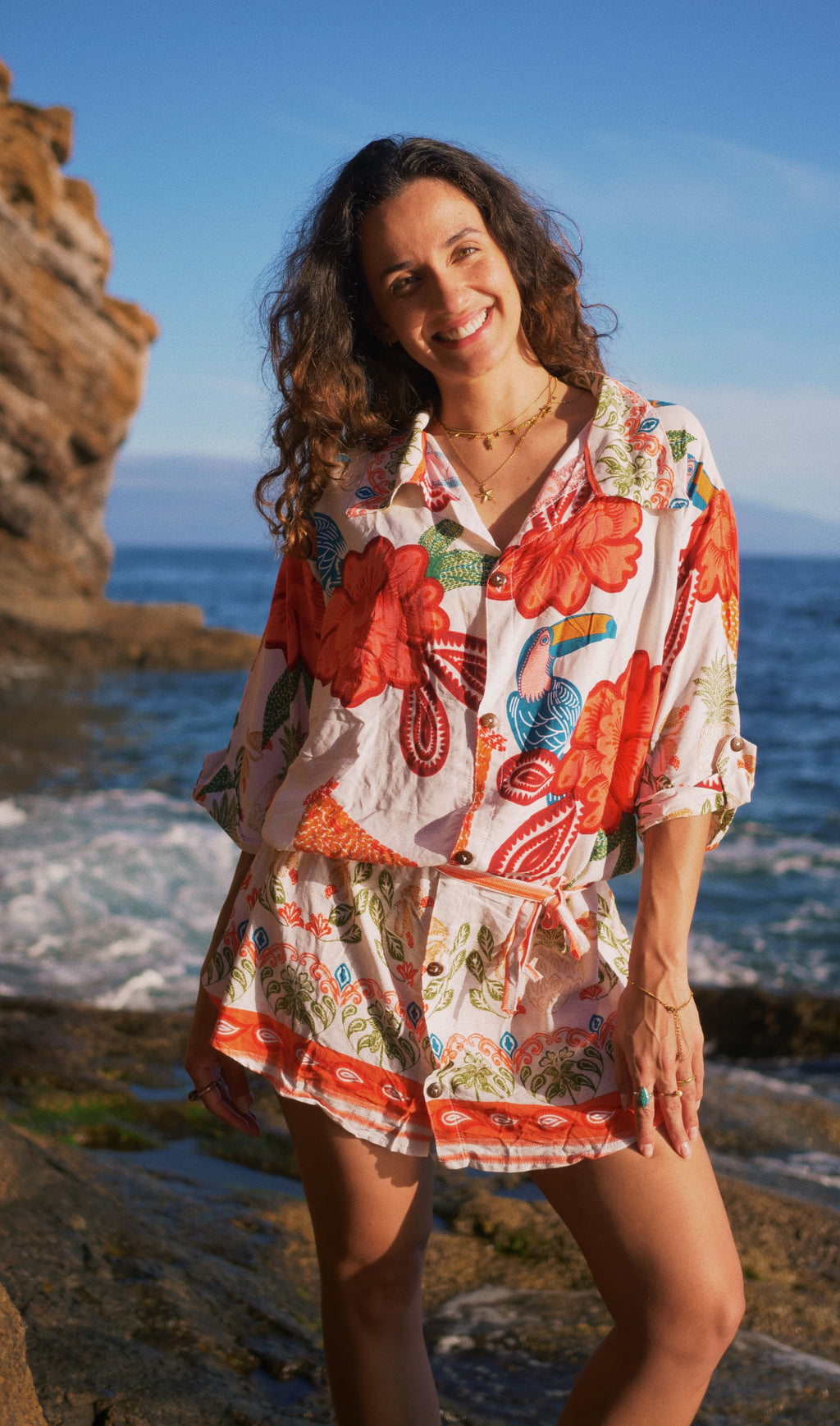 AURA CHEMISE – Fluid Viscose Beach Cover-Up