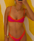 BIQUÍNI CORAL VIBES – Pink & Orange Bikini Set