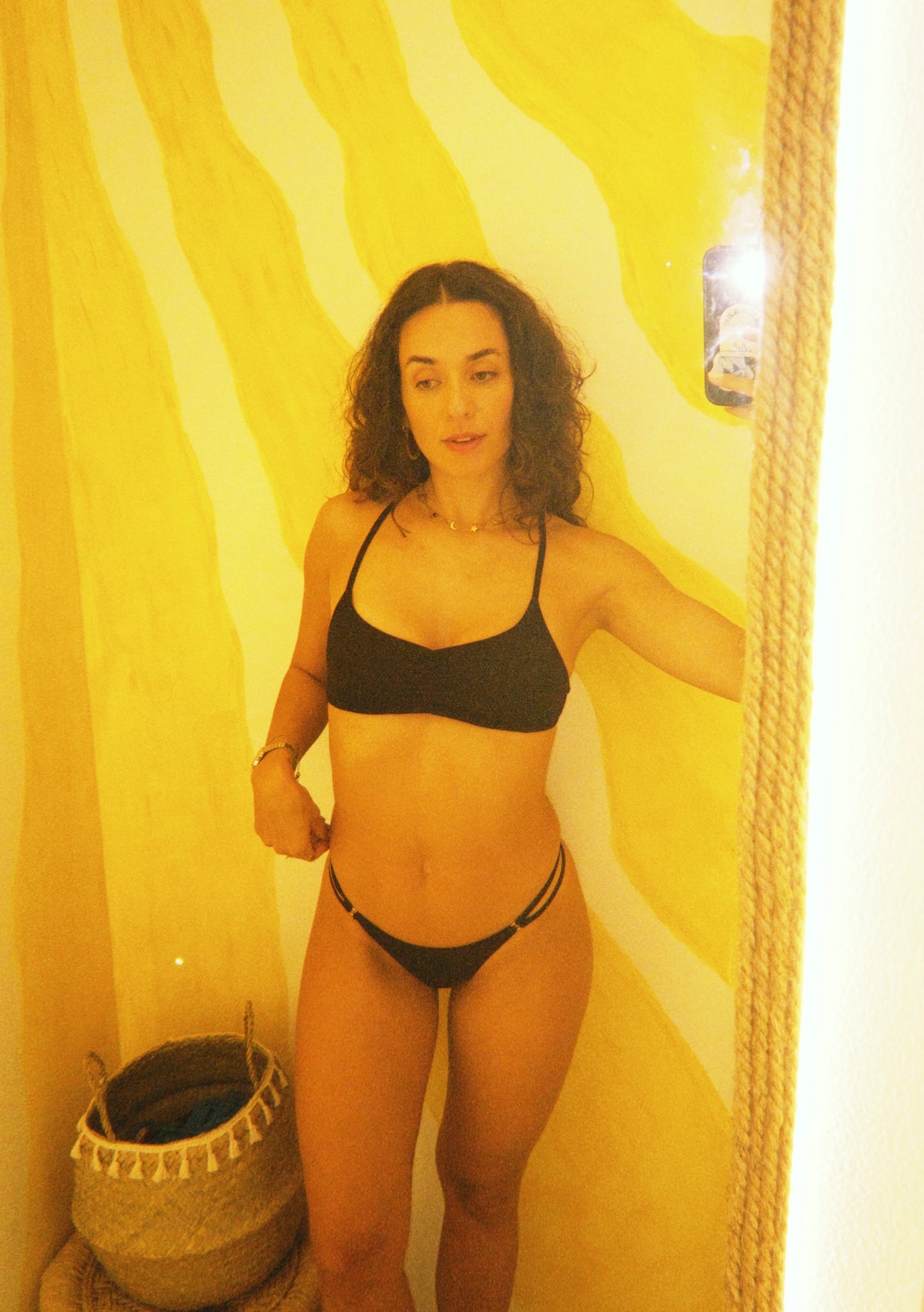 BIQUÍNI CALHAU – Textured Black Bikini Set
