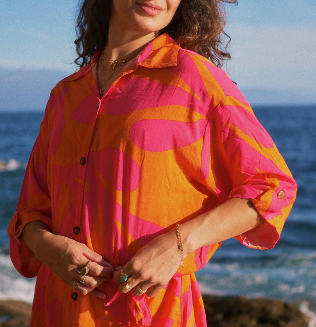 AURA CHEMISE – Fluid Viscose Beach Cover-Up