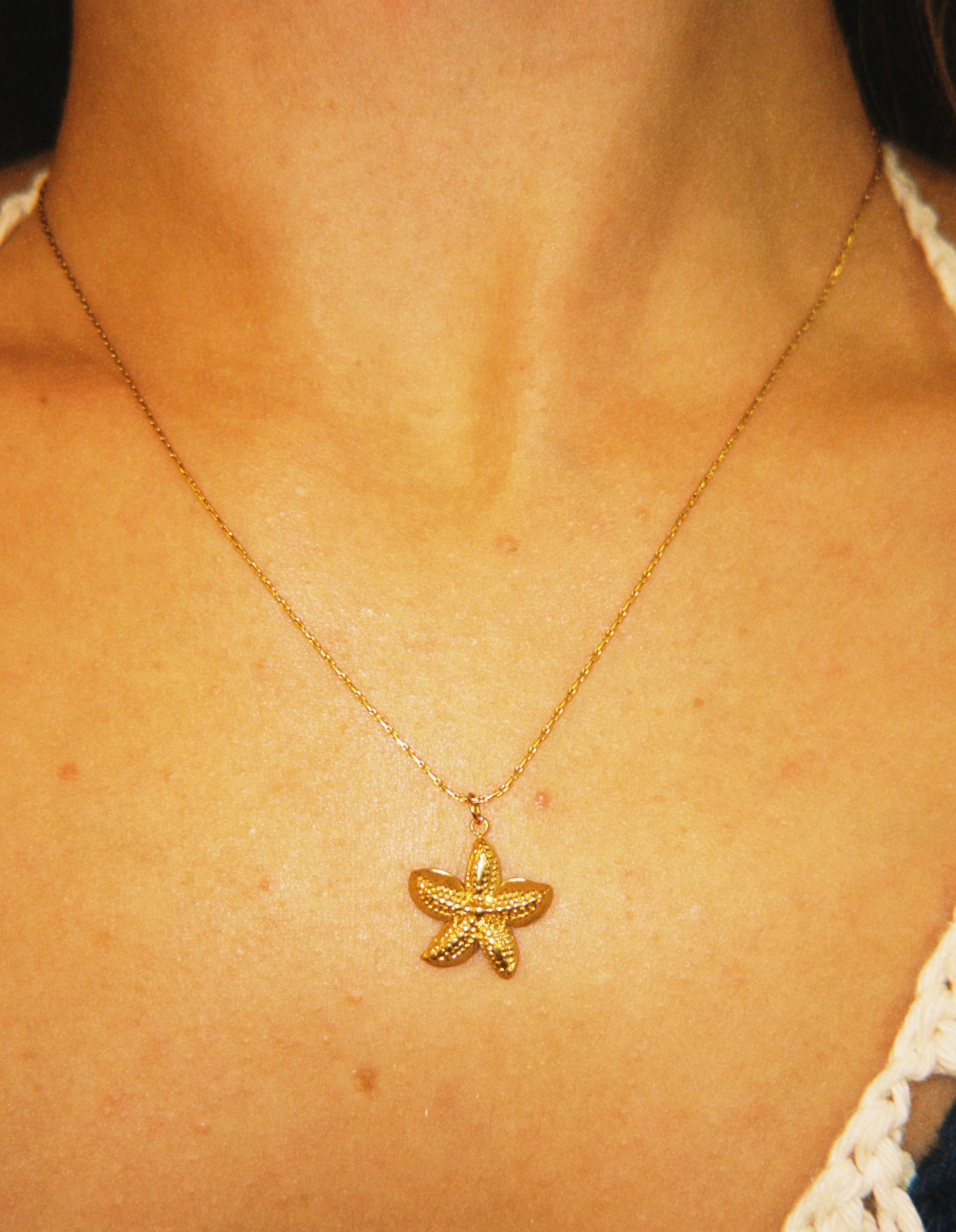 COLAR ESTRELA – Gold Plated Starfish Pendant Necklace