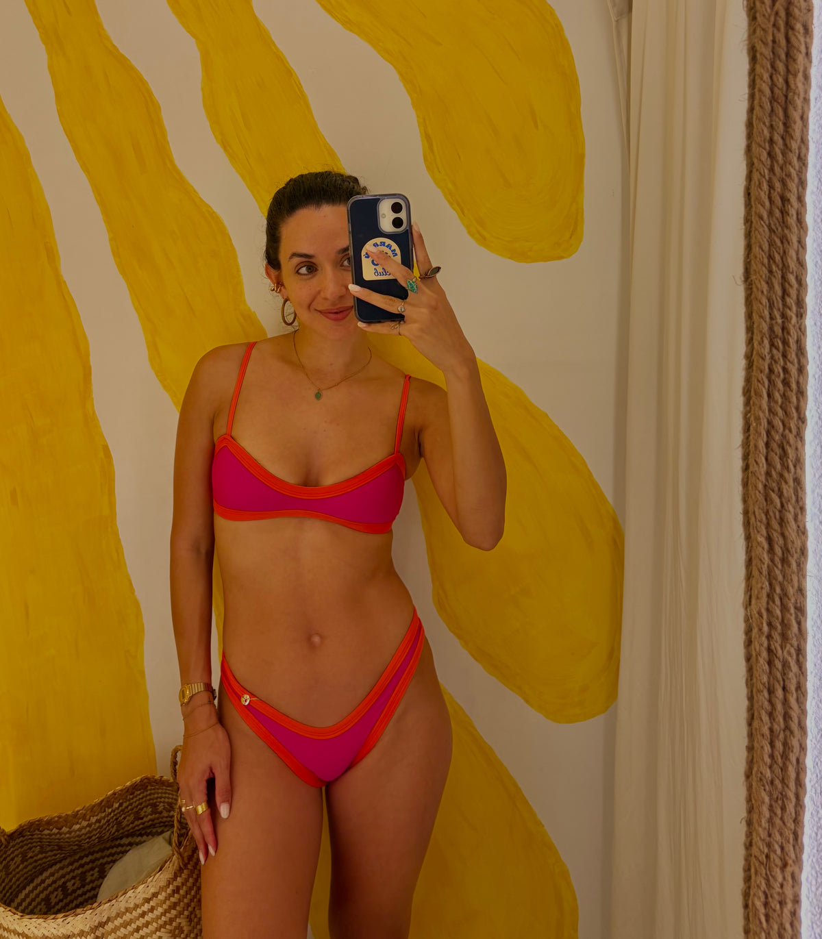 BIQUÍNI CORAL VIBES – Pink & Orange Bikini Set
