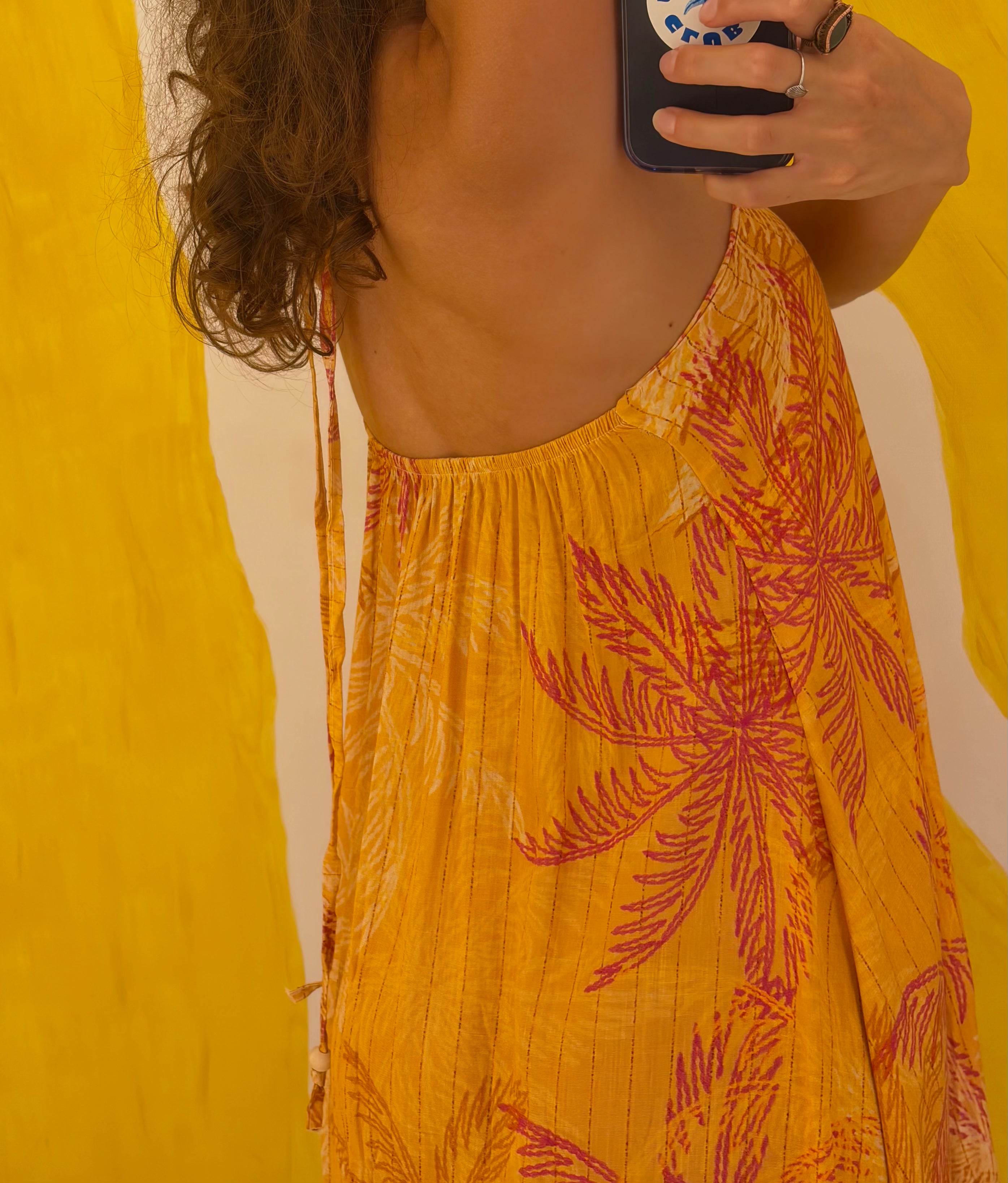 VESTIDO PALMEIRAS – Tropical Print Mini Dress