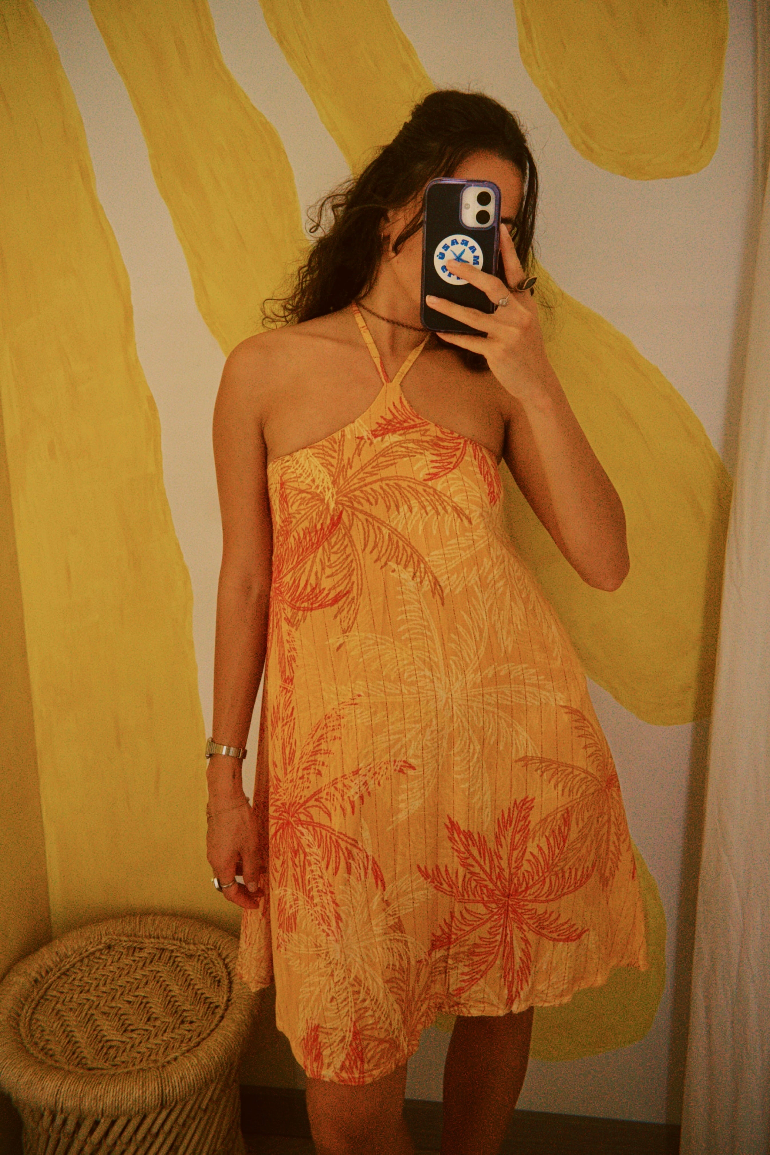 VESTIDO PALMEIRAS – Tropical Print Mini Dress