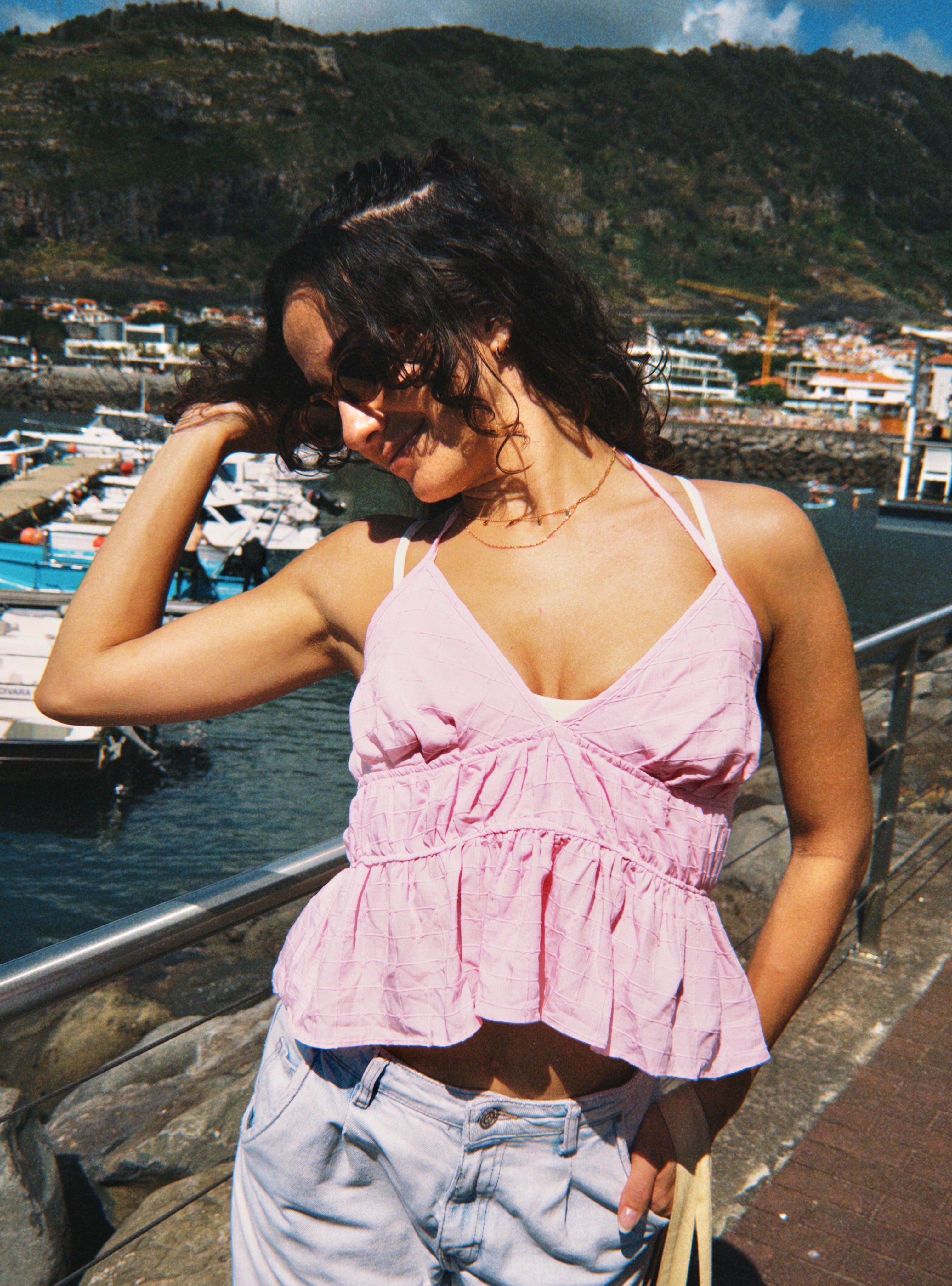 BATA CANDY – Soft Textured Halter Top & Baby Pink